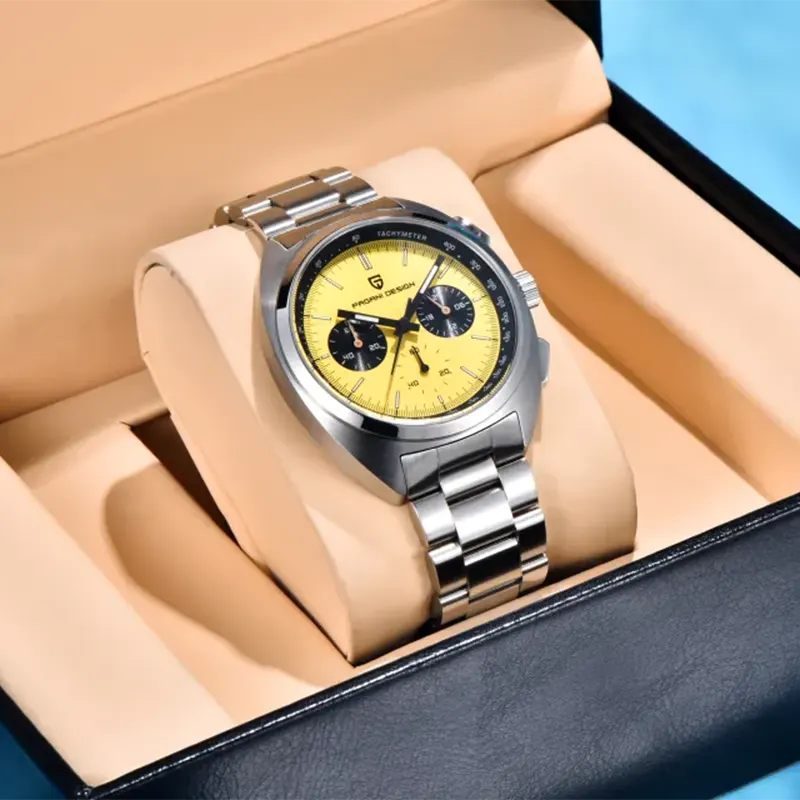 Pagani Design Chronograph Yellow Dial Men's Watch-  PD-1782